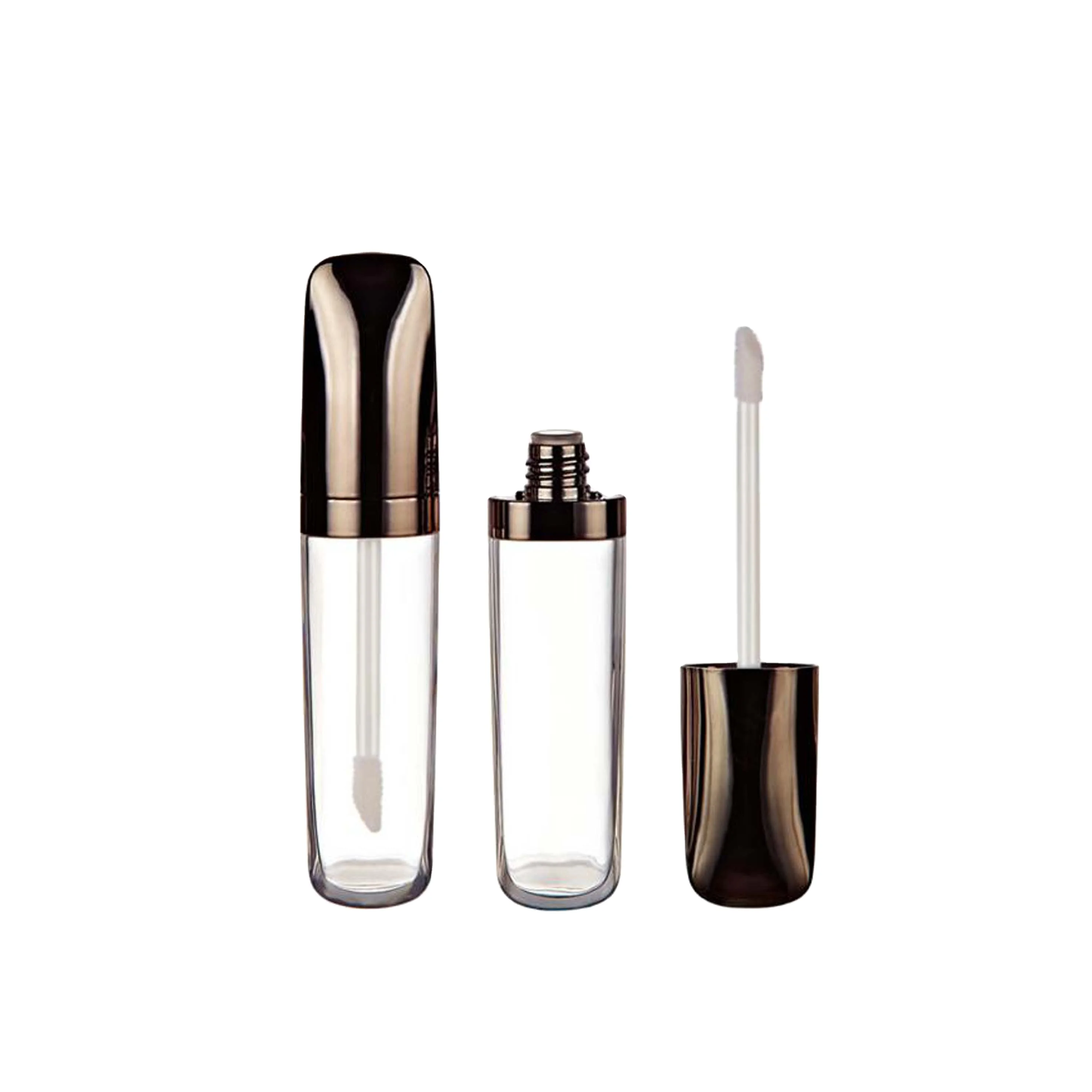 Flat Ellipse shaped make your own brand lipgloss bottle lip tint tube liquid lipstick packaging