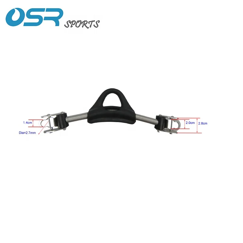 1pair stainless steel fin strap with soft rubber curved to fit heel 3 sizes S M L