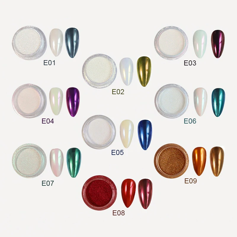 Bojun manufacturer wholesale pearlescent mica powder chrome pigment for nail art decoration