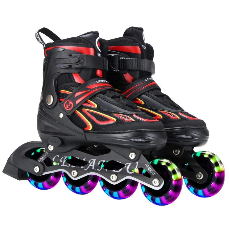
Flash roller skates for children comfortable adjustable multi - size roller skates 