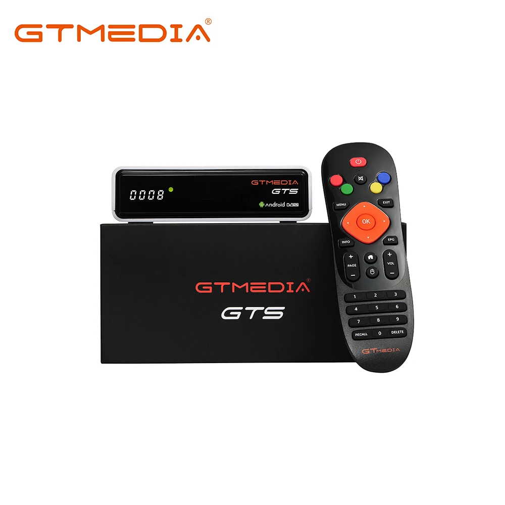 GTMEDIA GTS Amlogic S905D 2G+8G 4K/3D/H.265 Android DVB-S2 Satellite Receiver Support IPTV for GTPlayer