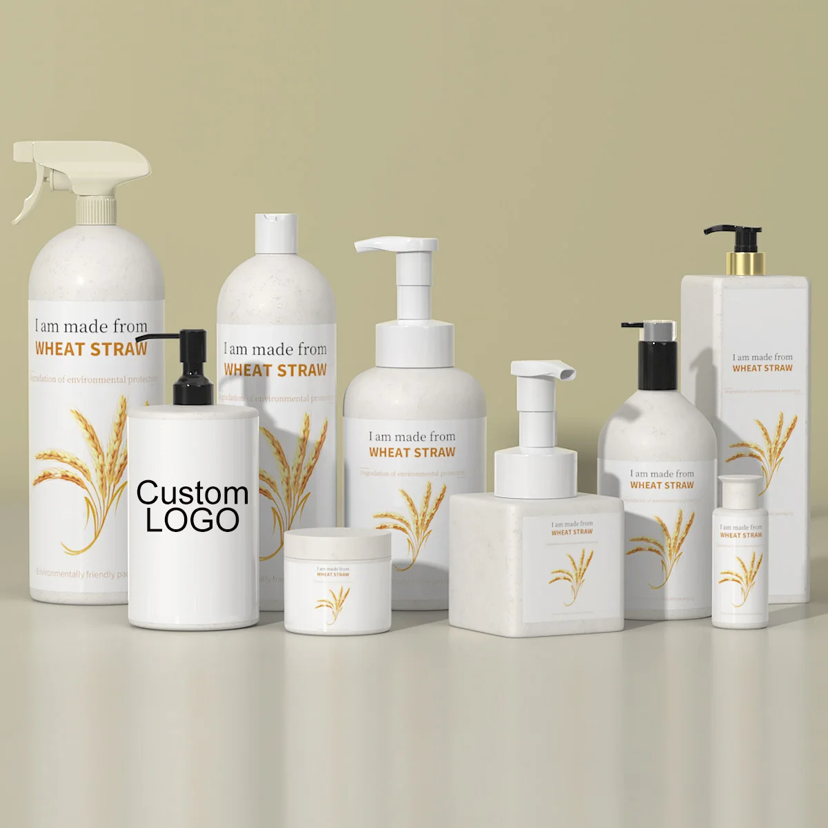 Coloufur purple 50ml 50g 100grams 250 g 150g 10oz pcr pla cosmetic container pot biodegradable wheat straw jar with logo cap