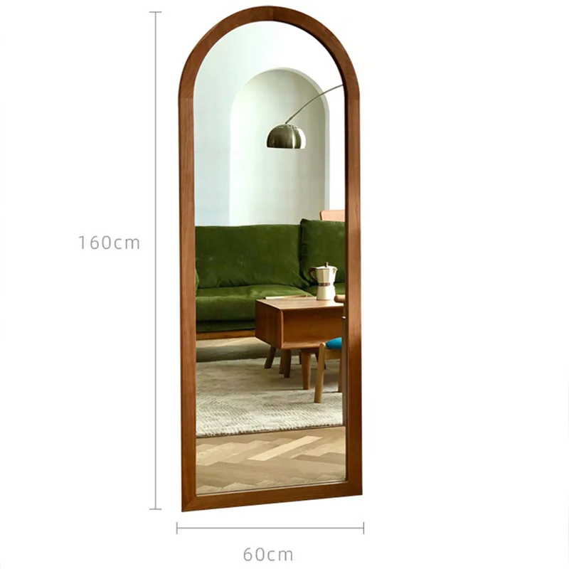 Dreamhause Wood Dressing Whole Body Floor Shaped Mirror Homestay Home Living Room Bedroom Decoration Mirror