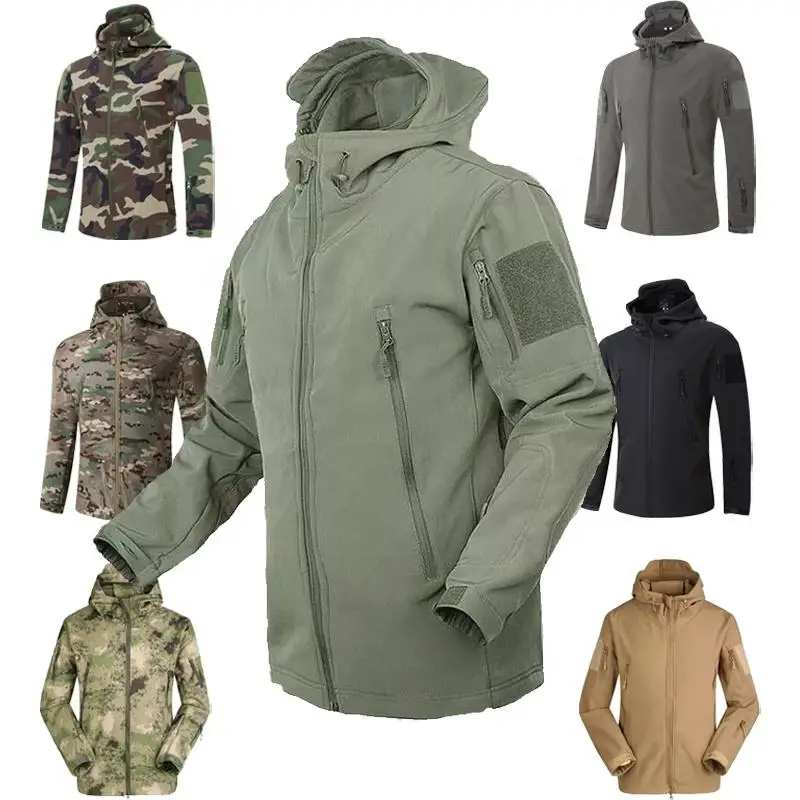 Custom Winter Wholesale Outdoor Hood Windbreaker Coat Windproof Softshell Mens Waterproof Jackets for Men