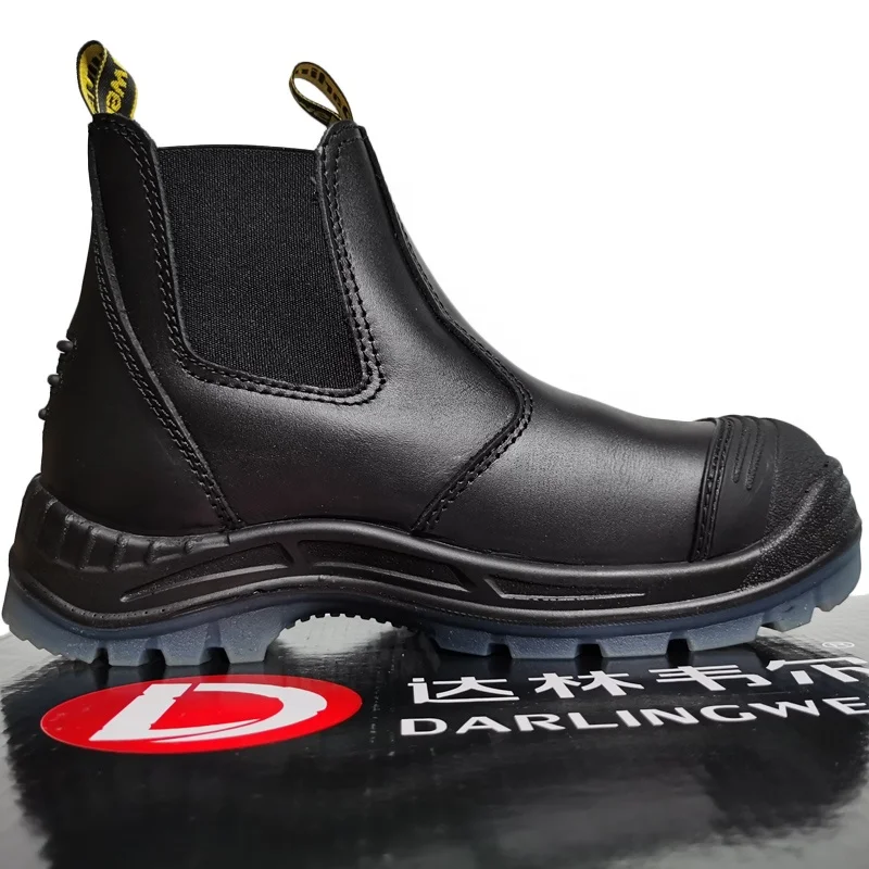 Darlingwell waterproof safety shoes without laces mining workman safety boots custom safety shoes steel toe cap