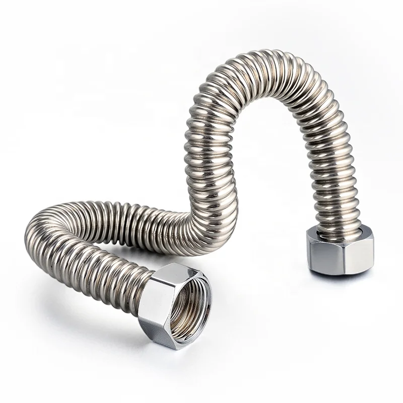 45cm food grade 304 stainless inlet and outlet pipe  flexible corrugated  hose