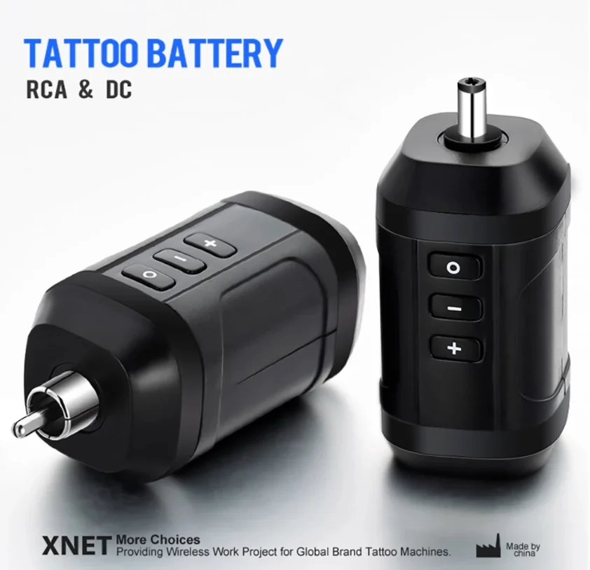 Wireless Tattoo Power Supply Mini Portable RCA Battery 1800mAh Lithium with LED Digital Display for Rotary Tattoo Pen