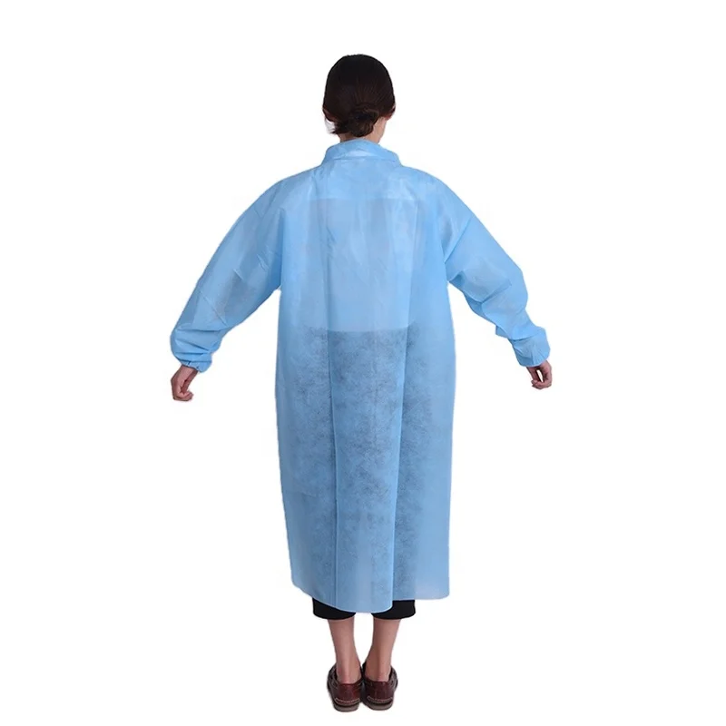 disposable lab coat SMS non woven coats uniform with pockets