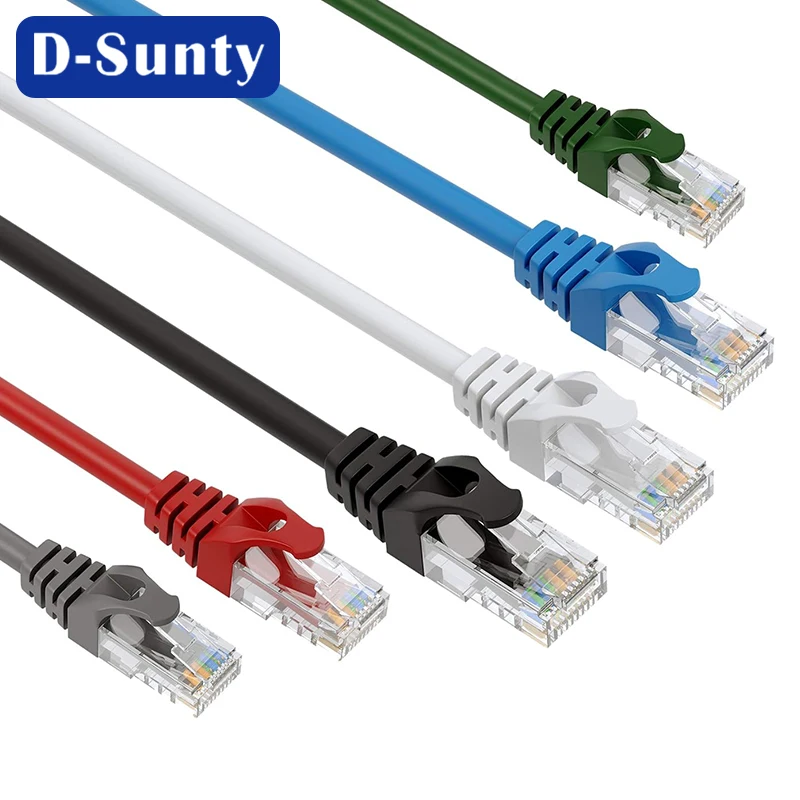 cat6 RJ45 Ethernet cable CAT 6 Black 24AWG patch cord lan cable UTP Bare Copper CCA Network cable communication