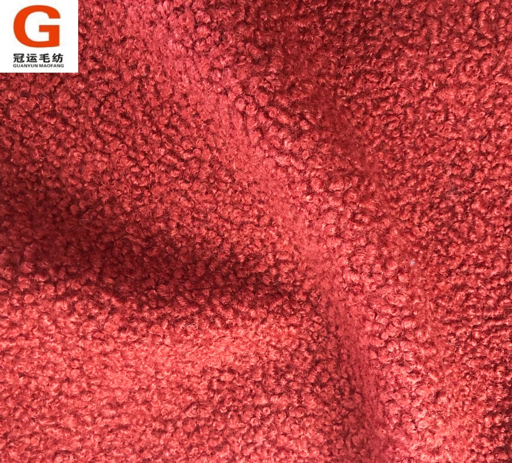 Factory direct supply teddy boucle knit thick fabric winter clothes for women