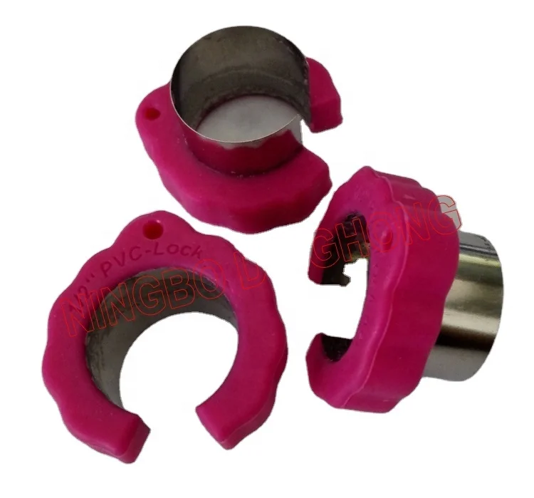 Fishing rod accessories purple rubber parts with metal part