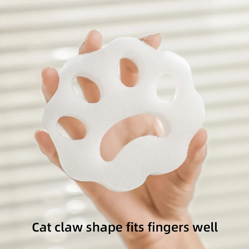 2 Pack Portable Reusable Cat paw Dishwashing Sponge Cleaning Kitchen