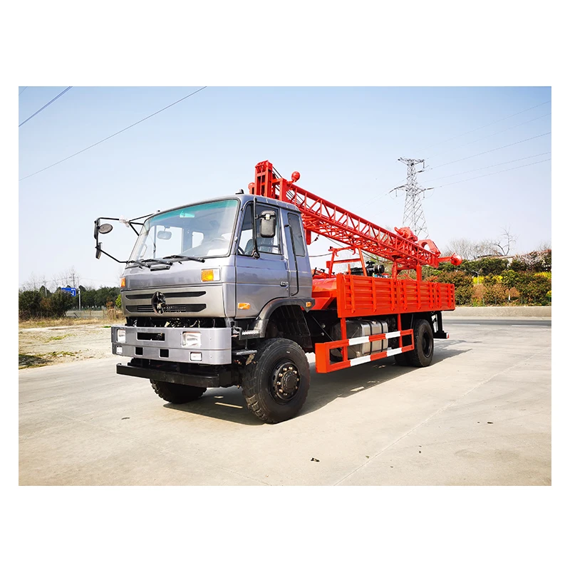 Буровая установка с силовой головкой 400 м, установленная на грузовике, может быть пробурена с помощью бурового насоса и воздушного компрессора