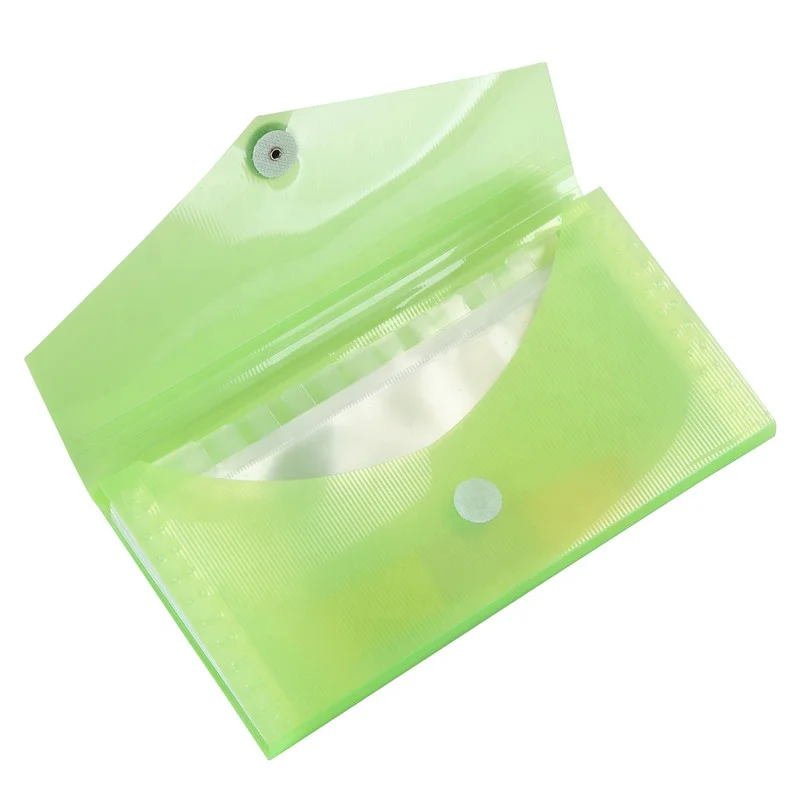 
Wallet Foldable Paper Expending A5 Plastic with Button Expanding File Folder 