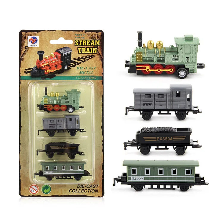 Creative retro metal craft jewelry handmade steam engine train model