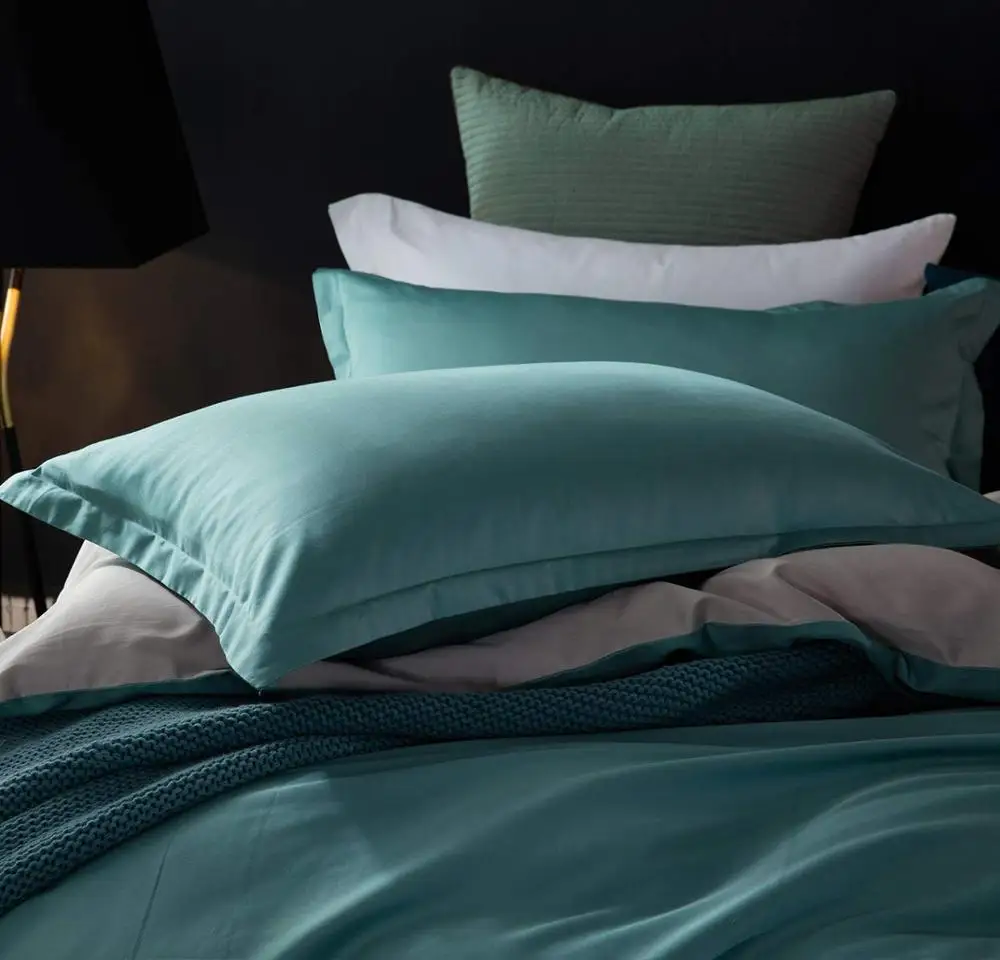 
KAERFU Bed Sheet 3 Piece with Zipper Closure & Corner Ties Luxurious Comforter Cover Bed Sheet Set 