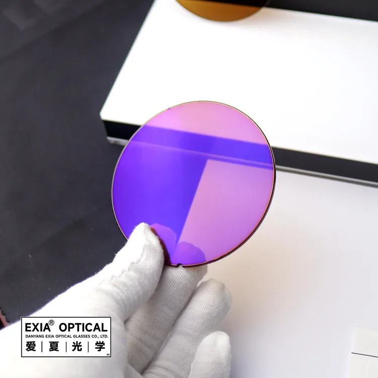 Линзы для солнцезащитных очков EXIA E27 коричневого цвета UV400 синий SHMC плоское основание кривая 0 качество A