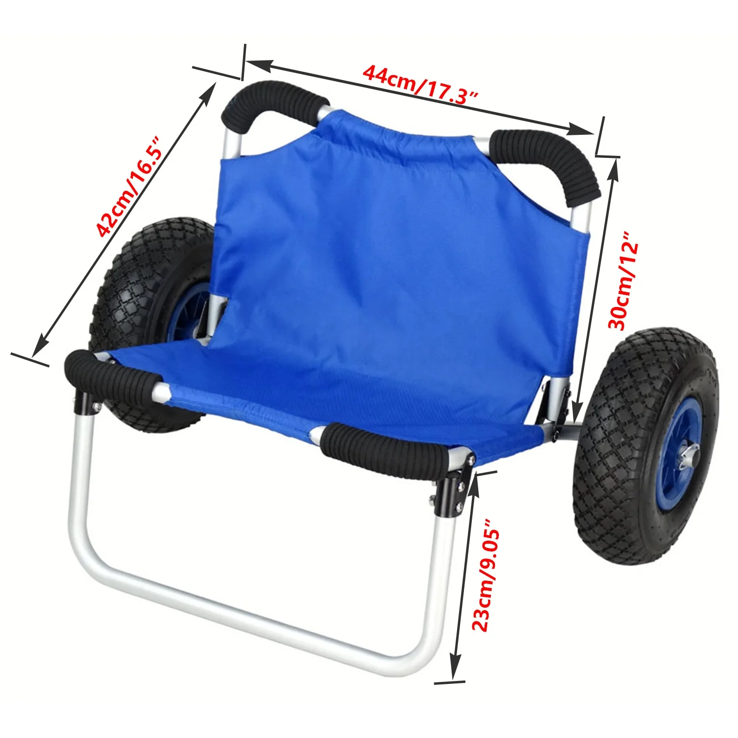 Aluminium light weight kayak canoe hand seat cart kayak carrier trailer with pneumatic wheels