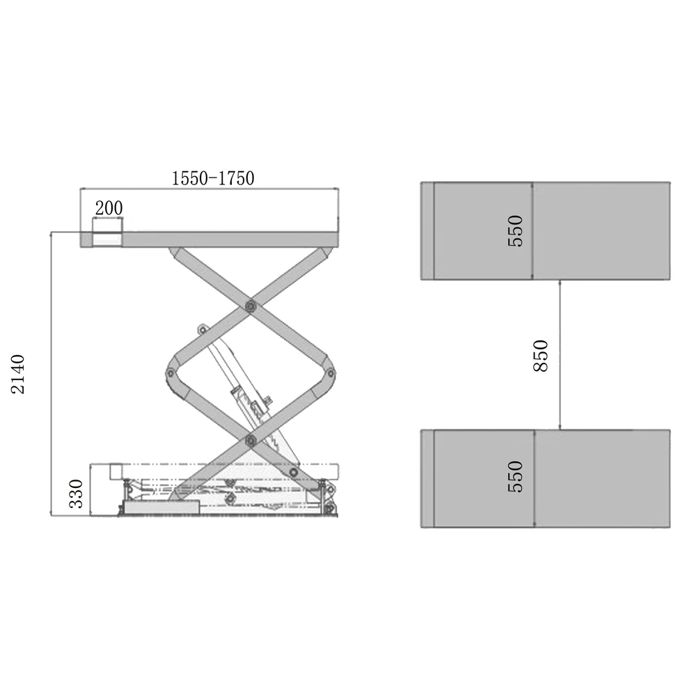 High quality scissor auto lift machines