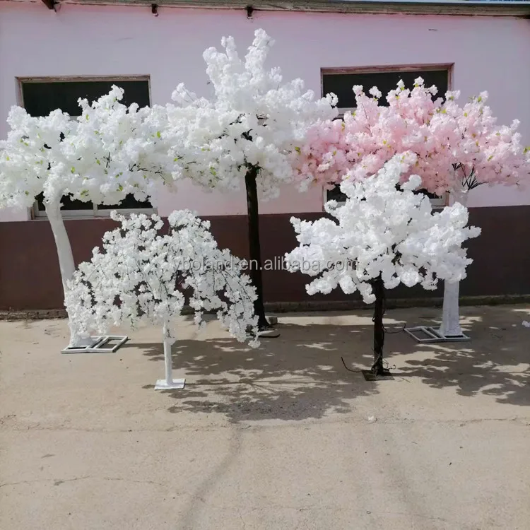 Wedding Decor Table Centerpiece Hanging Faux Silk Flower Tree Artificial Weeping Cherry Blossom Trees with Fake Sakura Flowers