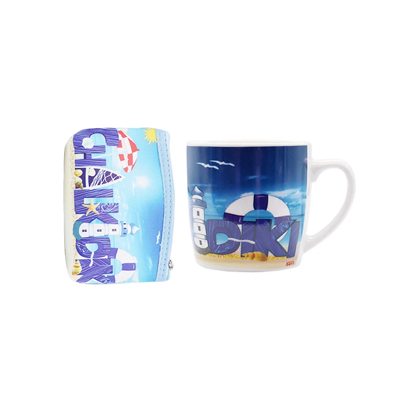 Factory wholesale custom Design Greece Ceramic Coffee Milk Cup Custom mug with wallet