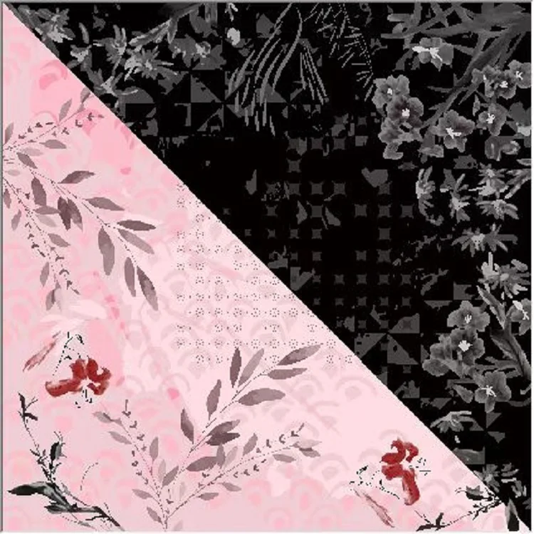 114*114cm Wholesale Matte Satin Printed Square Tudung Bawal Malaysia