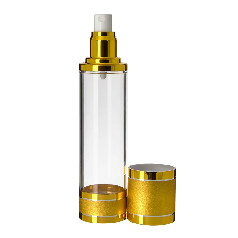 30ml 50ml 60ml 100ml AS aluminum plastic twist up airless foaming bottle pump