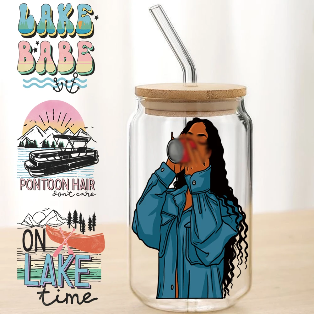 Manufactory Wholesale Printing Custom UV DTF Cup Wrap Transfers USA Warehouse 16oz Libby Cup Wrap