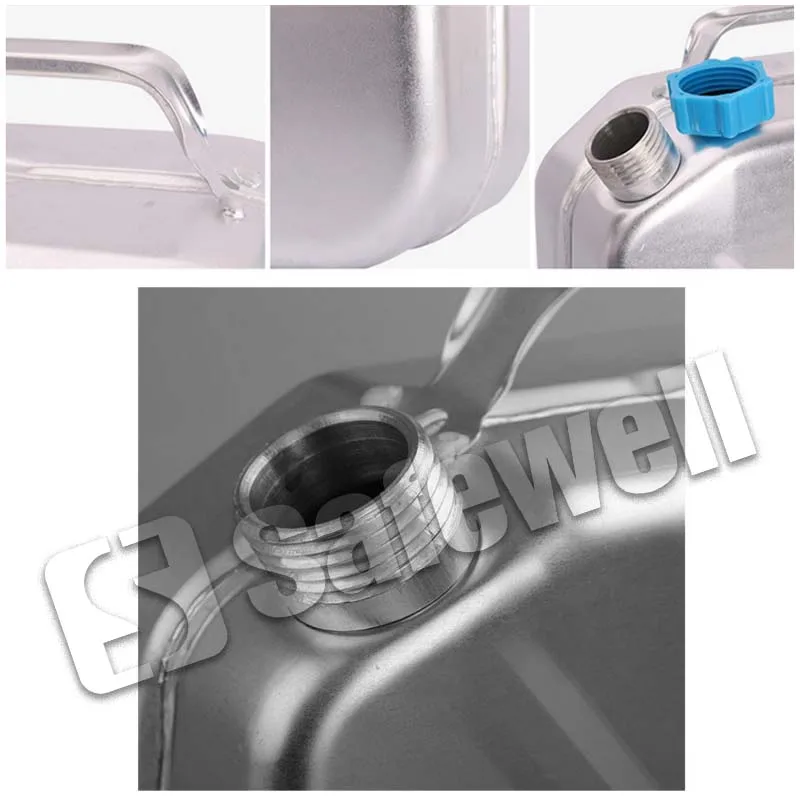 10L Aluminum Metal Jerry Can Portable Fuel Diesel Petrol Container Water Tank Storage