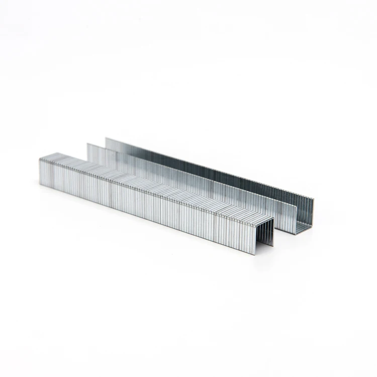 Factory wholesale U pin shape flat 71 series metal furniture staples