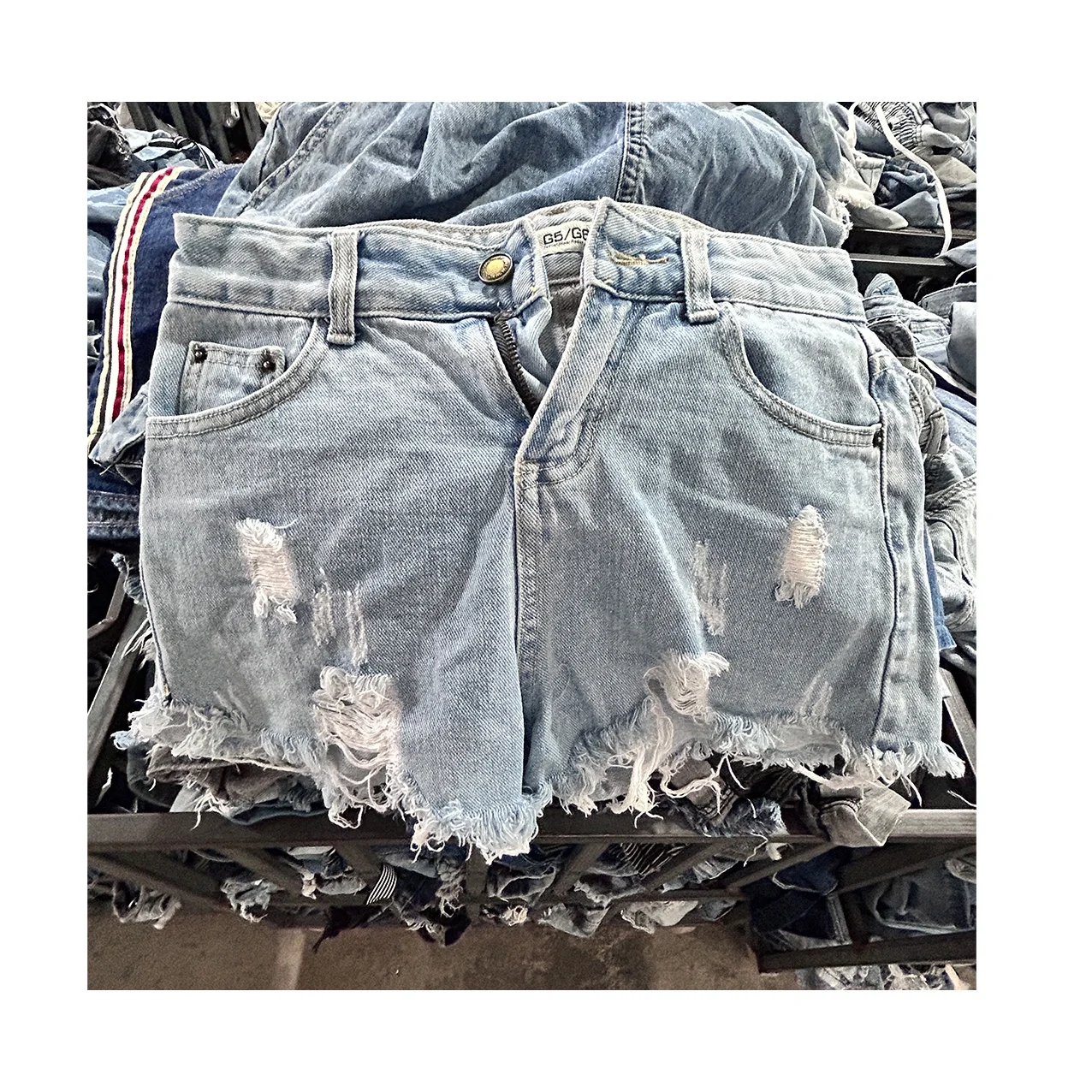 High quality used ladies short pants second hand mixed 2nd denim shorts bulk ukay ukay clothing bales