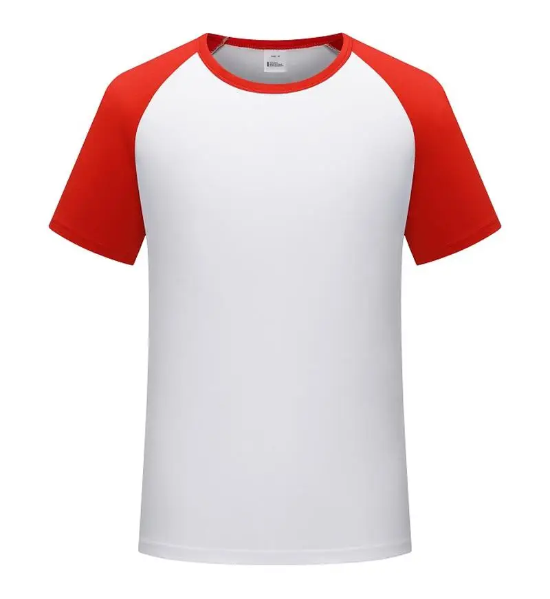 Cotton Feel Sublimation T Shirts 100% Polyester Mens Classic Raglan Sleeve T-Shirt Baseball Tee