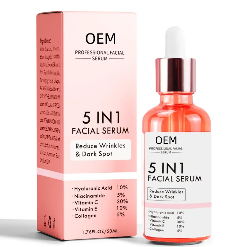 LYW Brand New Skin Care Serum - 5-in-1 Whitening & Anti-Age Face Serum with 30% Vitamin C, 5% Niacinamide, and 10% Vitamin E