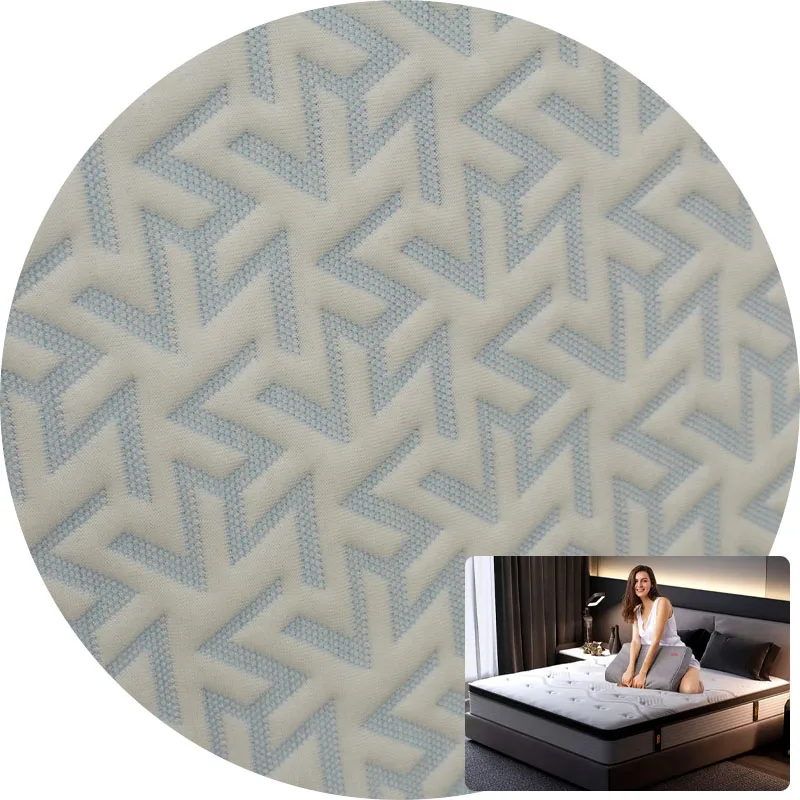 Bamboo Fiber Jacquard Cold Silk Mattress Fabric Polyester Felt Fabric For Knitted For Spring Mattress Border Fabric