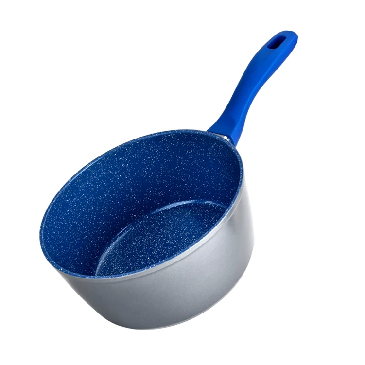 Wholesale 16cm Aluminum Alloy Marble Coating Non Stick Sauce Pan With Bakelite Handle