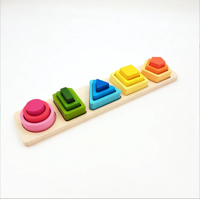Montessori Toys  1 2 3 Year Old Boys Girls-Wooden Sorting Stacking Toys for Baby Toddlers Educational Shape