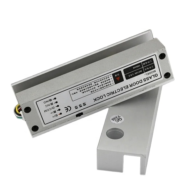 Fail Safe NC 12V Office Frameless Glass Door Smart Access Control Electric Magnetic Drop Bolt Door Lock With Timer Delay