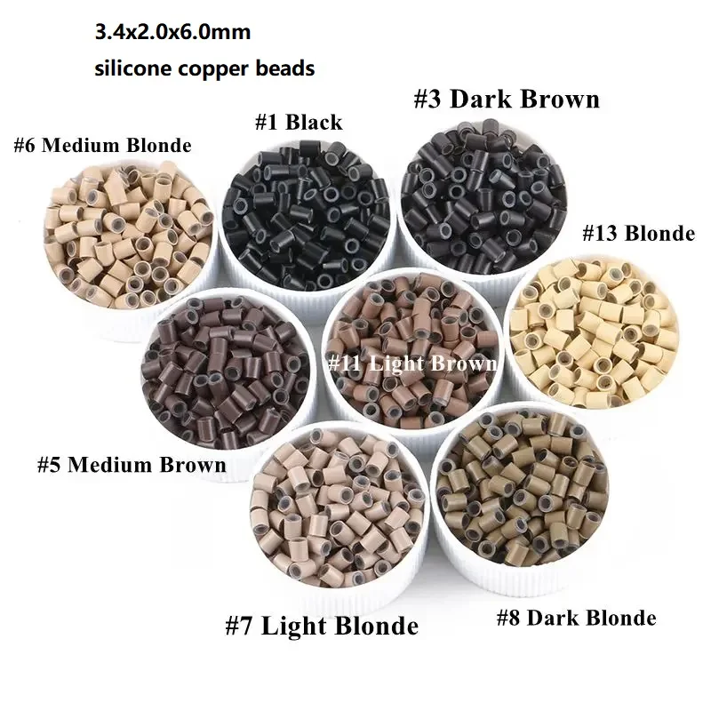 Micro Tubes Flared Micro Rings Links Micro Ring I Tip Hair Extension Tools Flat Edge Copper Wholesale 2.8mm 3.0mm 3.4mm 4.0mm