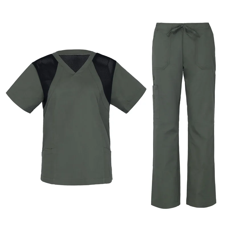 Wholesale New Style Hospital Uniforms Medical Scrubs Stretchy Nurses Hospital Uniform V Neck Hospital Uniforms