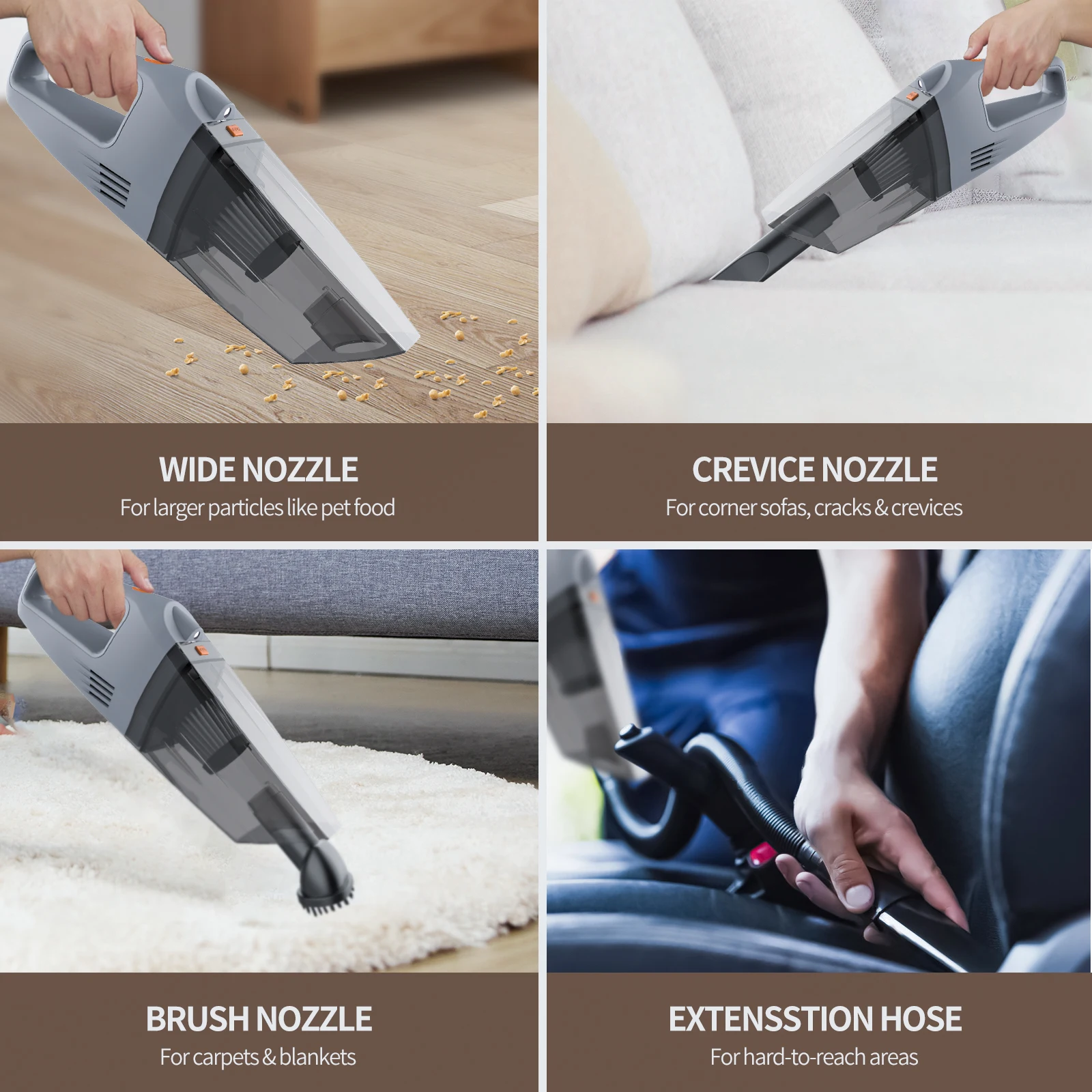 Car Mounted Vacuum Cleaners Cordless Handheld Wireless Portable High Power Aspirateur Voiture For Car Cleaning Wash