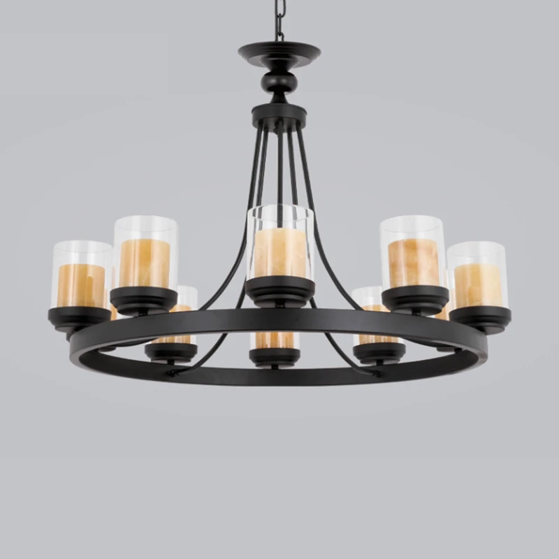Custom Warm Stylish Chandelier Light Fashion Trend Round Glass Chandelier Milk White Glass Long Modern Luxury Chandelier