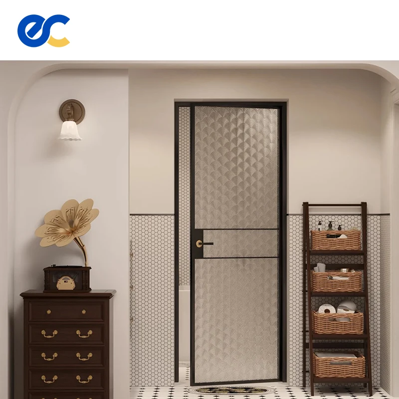 Soundproof Triple Glass casement Door Exterior swing Door Aluminum Casement Doors