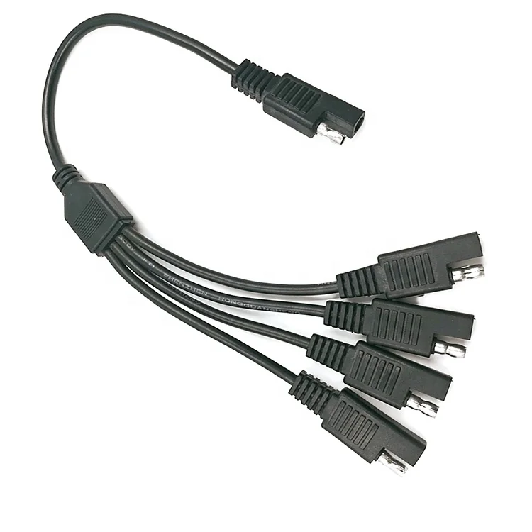 12V SAE Disconnect Quick 2pin Charger 1 to 2 3 4  way Splitter Y Type Connector Cable