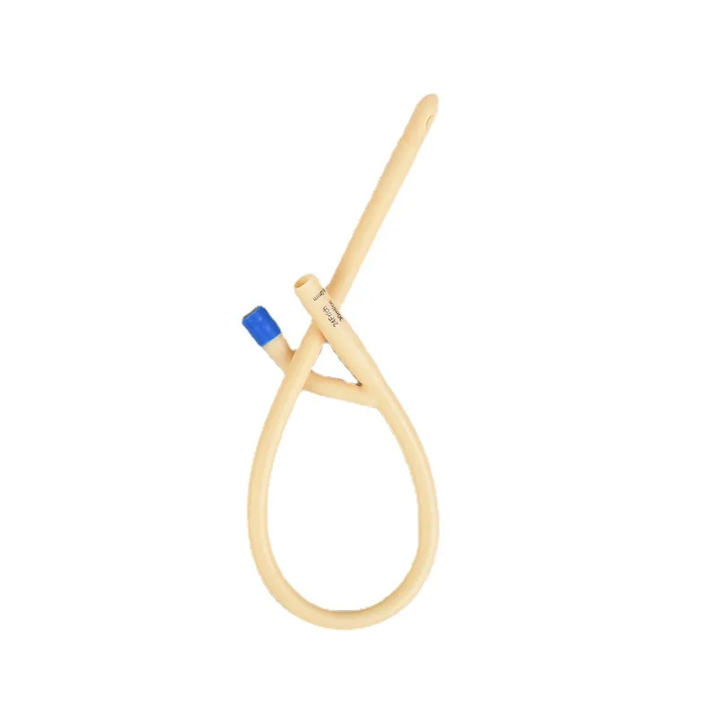 Disposable sterile double lumen latex male and female urinary catheters in English packaging