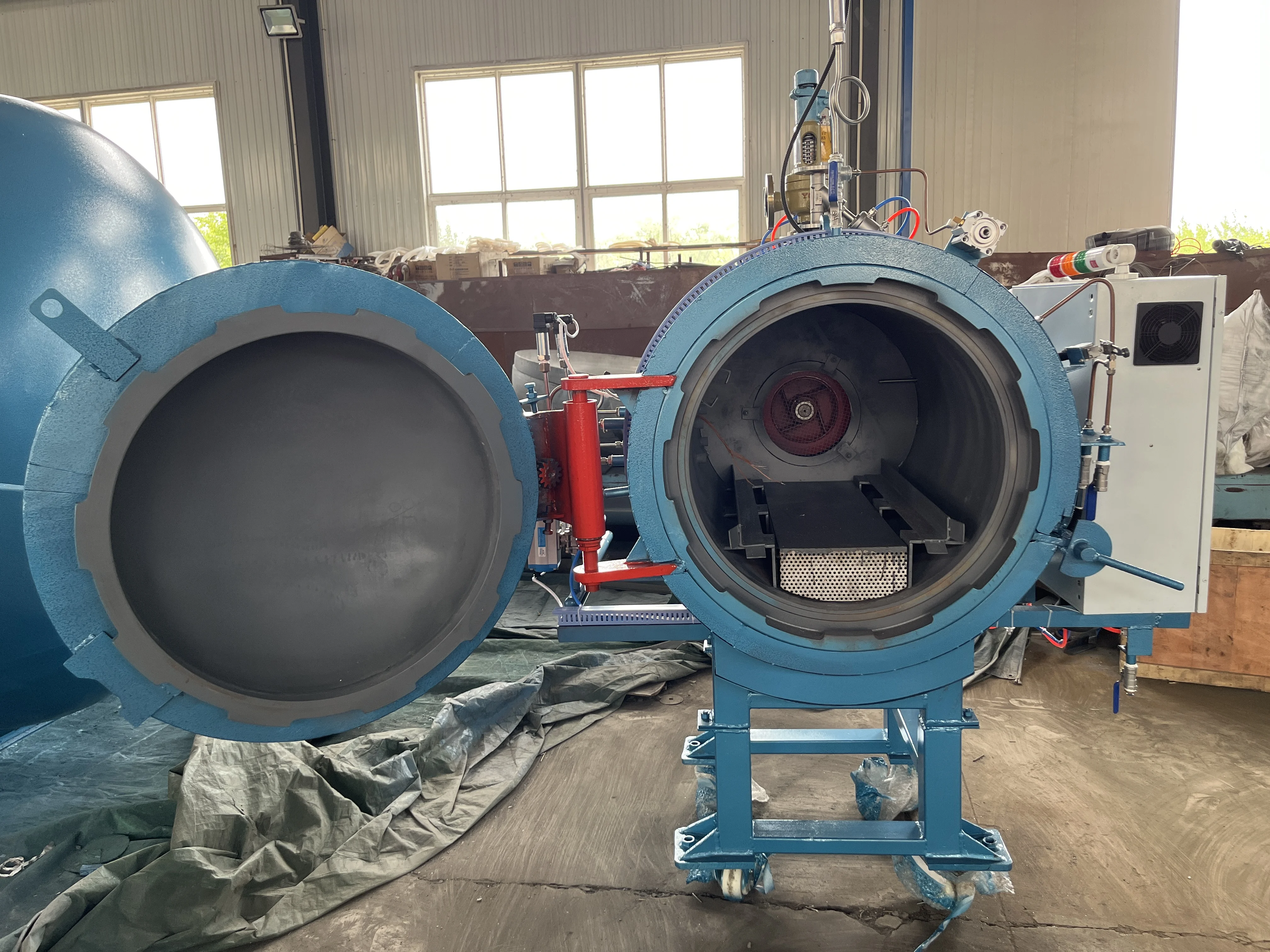 Automatic 150L Steam Sterilizer Horizontal Farm Mushroom Autoclave Canned Food Used Components Substrate Sterilizer