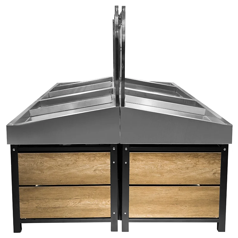 Supermarket Fruit and Vegetable Display Racks, Stainless Steel Vegetable Racks