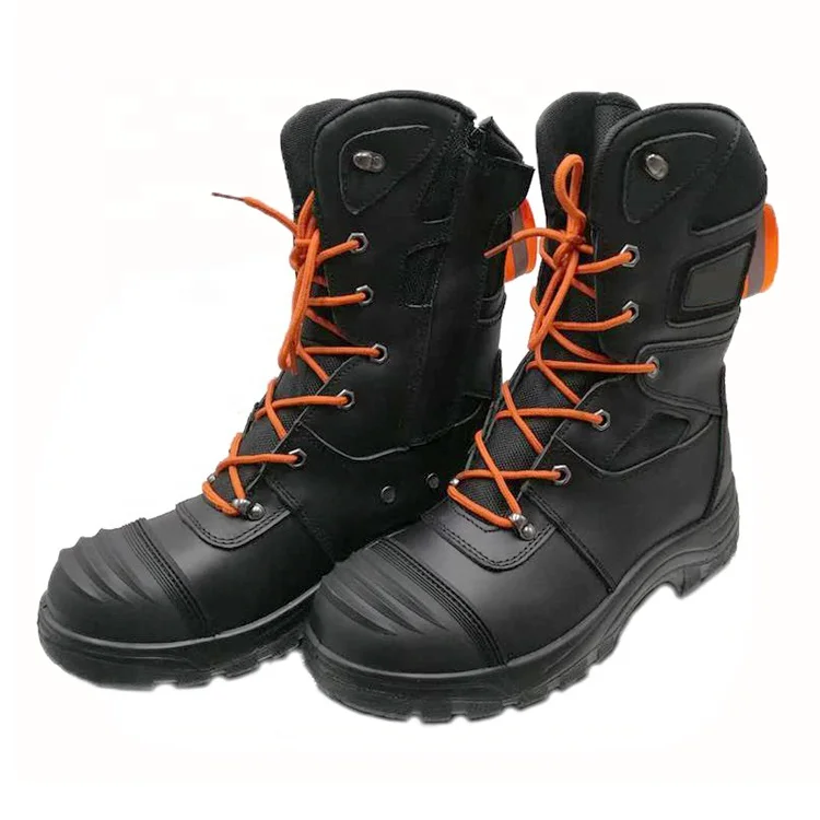China Men Wear Foot Shank Protect Rescue Leather Composite toe Safety Boots