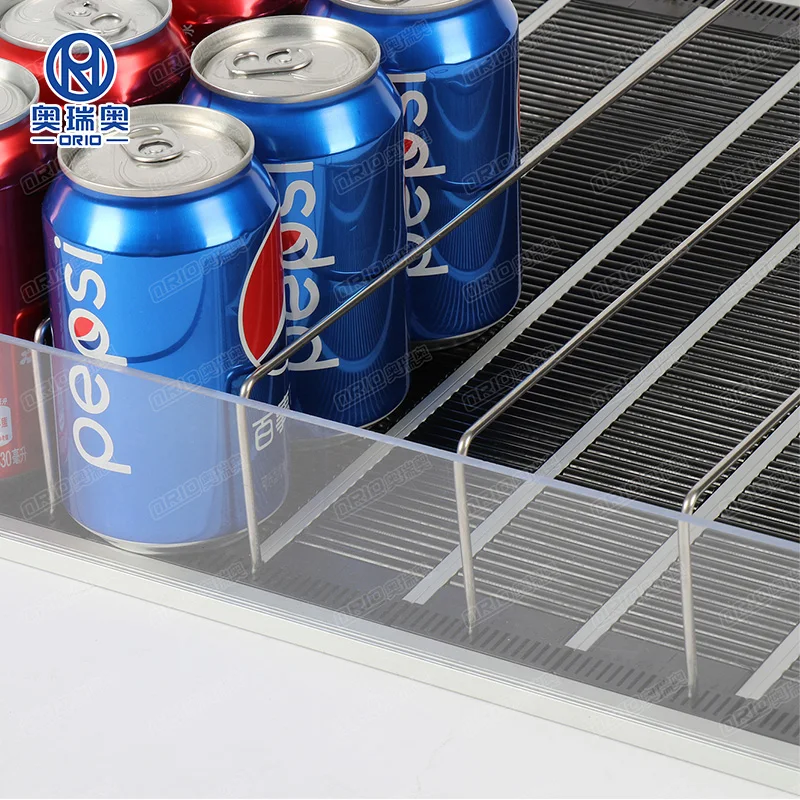 Cooler Beverage Display Shelf Pushers And Dividers Retail Shelf Pusher Racks