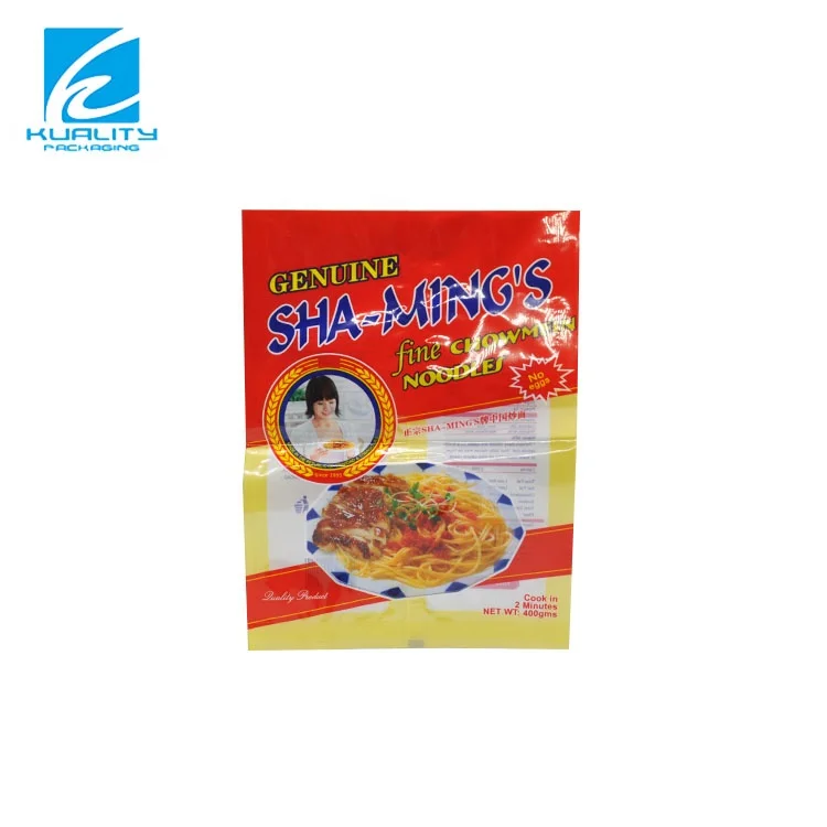 Food Grade Back Seal Plastic Noodle Pasta Macaroni Spaghetti Packaging Pouch Bag
