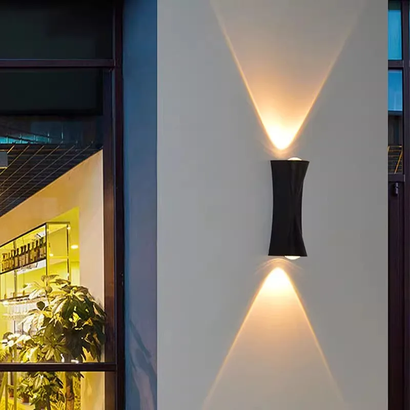 LED outdoor waterproof double head hotel villa courtyard balcony column spotlights exterior wall wall lights